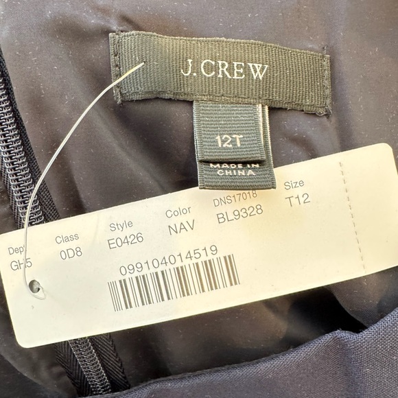 NWT J. Crew Sz 12T Resume Dress Classic Navy Midi Dress - Picture 5 of 5